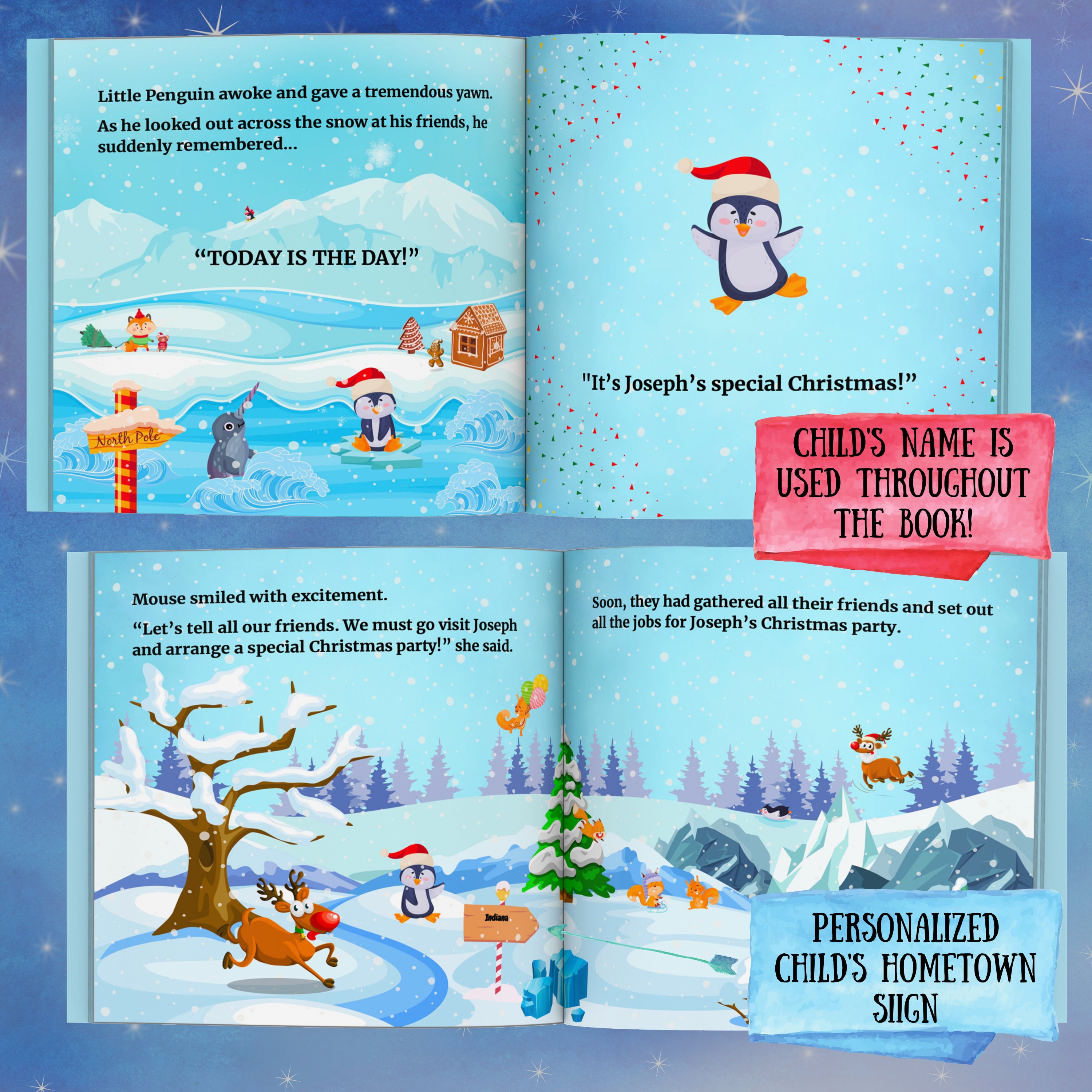 Kids Personalized Christmas Book My Special Christmas, Stunning Kids