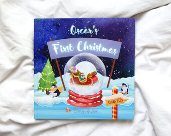 Personalized Book - My First Christmas - Custom Book w/child and family personalizations, beautiful gift for baby's first Christmas