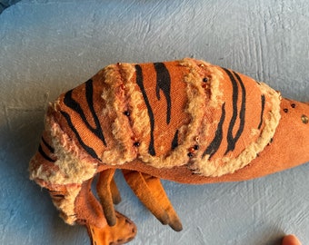 Handmade Plush Tiger Shrimp Toy. Unique Gift for Friend. Weird Collectible  Things 