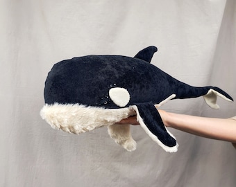 Killer whale stuffed animal, plush toy, baby shower decorations gender neutral, ocean nursery room decor, baby boy gift, pregnancy gift