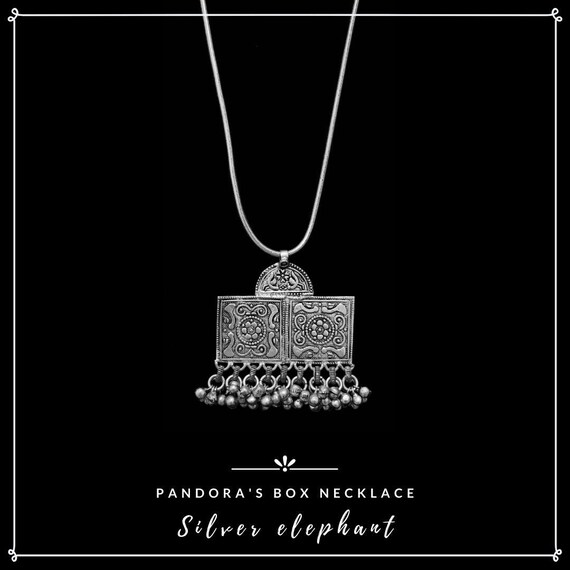 Pandora's Box German Silver Necklace 