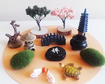 Miniature Zen Garden Accessories: DIY Bonsai Terrarium Decor Set