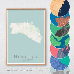 MENORCA Map Print | Spanish Island Map Print | Italy Wall Art Poster | Minimalistic Wall Decor | Free Shipping