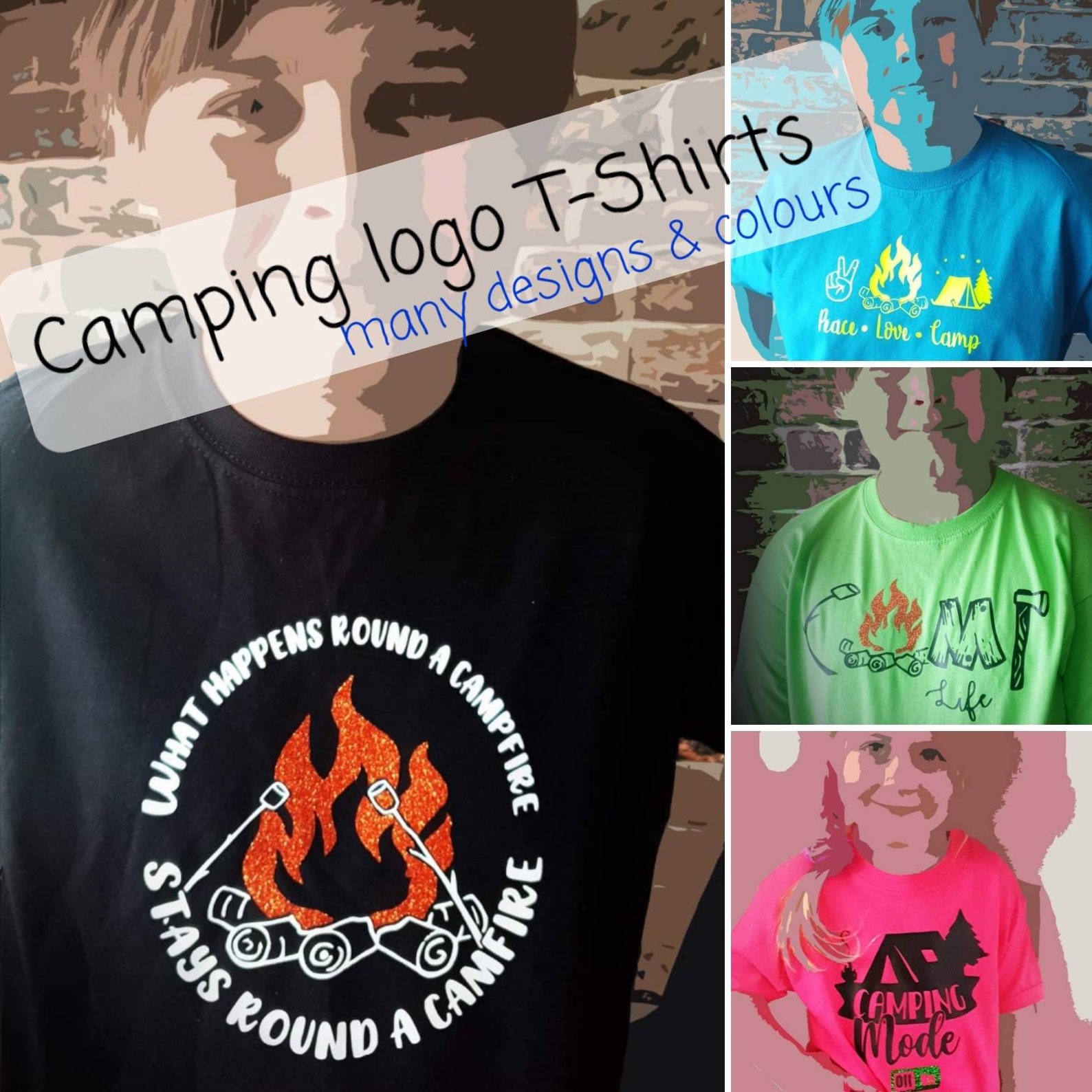 Adult Camping TShirts 'Camping mode on' Etsy