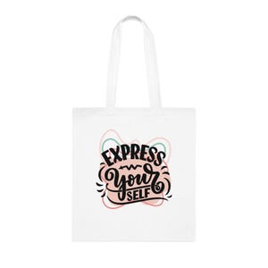Funny Positive Inspirational Cotton Tote Bag, Reusable Shopping Bag, Eco-Friendly Tote, Gift for Her, Grocery Bag