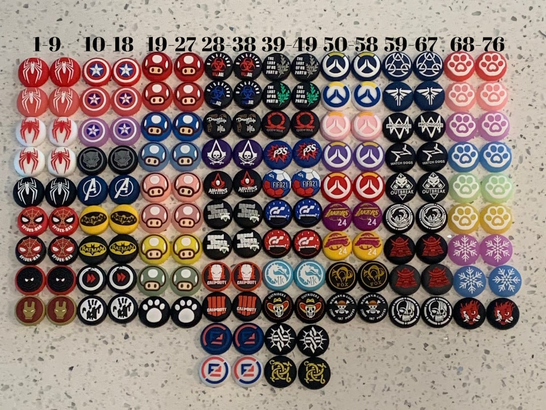 Thumb Grips PS4/PS5/Xbox One S/X Xbox Series S/X 70+ Designs