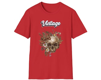 Vintage Skull Graphic T-Shirt: Unisex-T-Shirt aus ringgesponnener Baumwolle