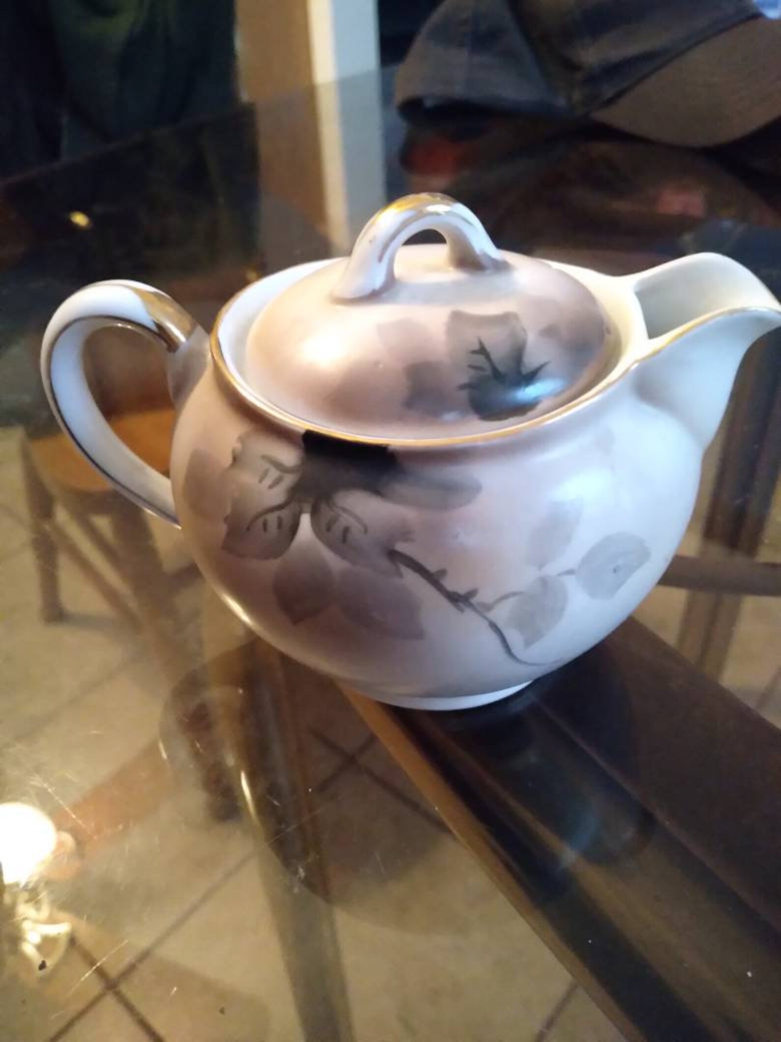 Hand painted antique Nippon Noritake small tea pot Etsy