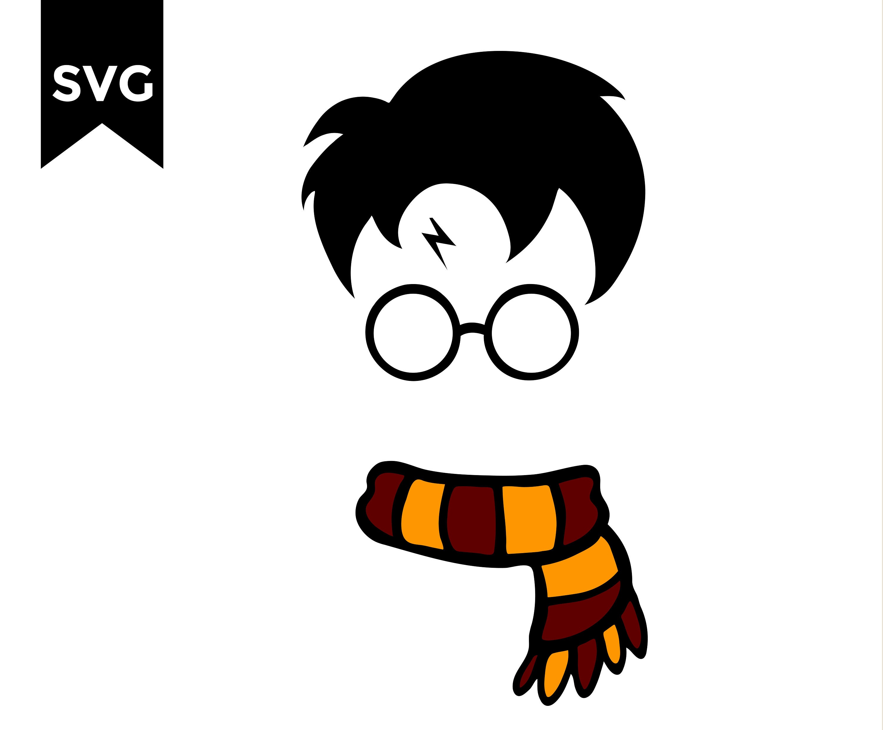 Harry Potter Bufanda SVG Harry Potter Gafas Svg Harry Potter | Etsy