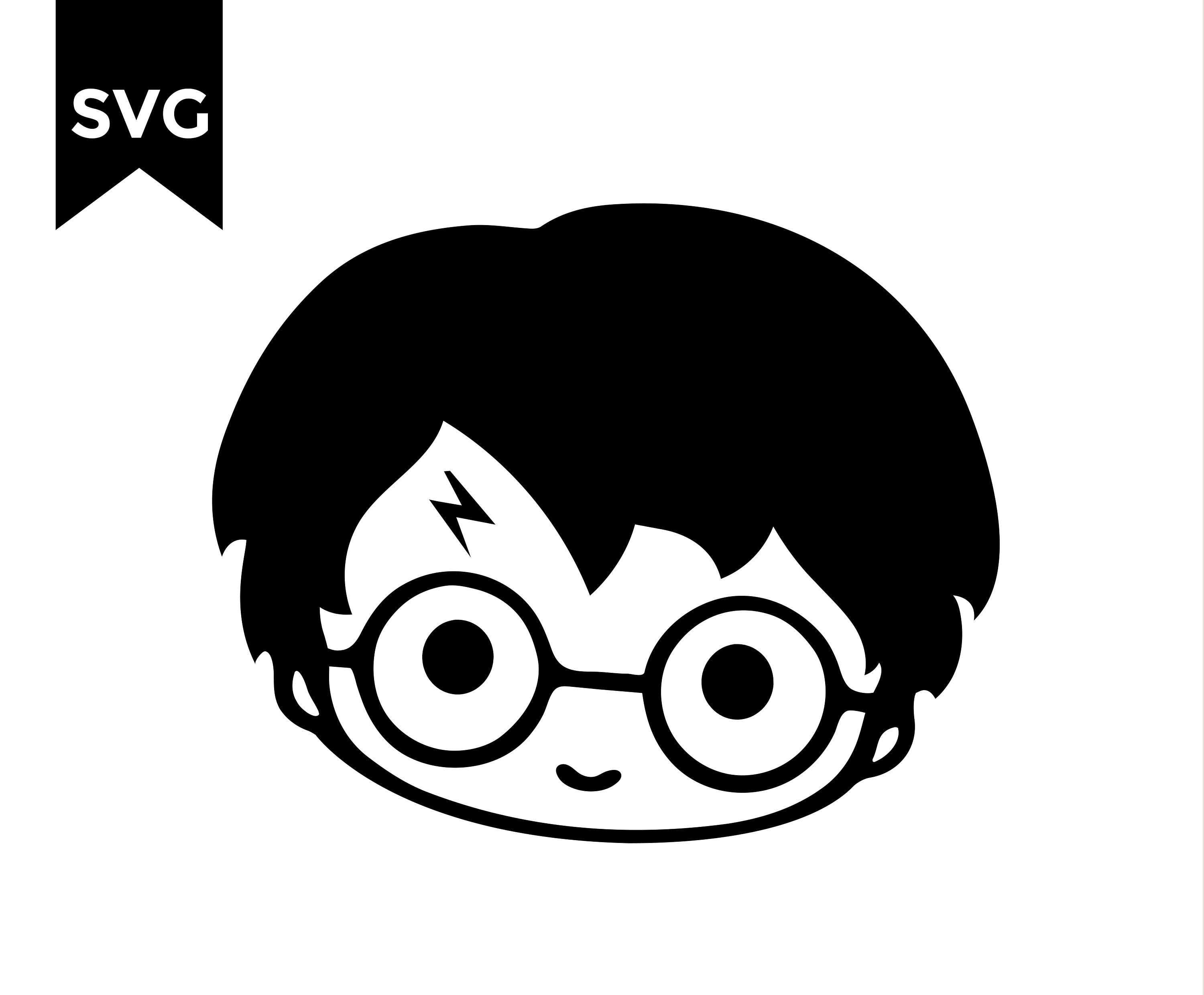 Harry Potter Svg Harry Potter Head Svg Glasses Svg Gr - vrogue.co