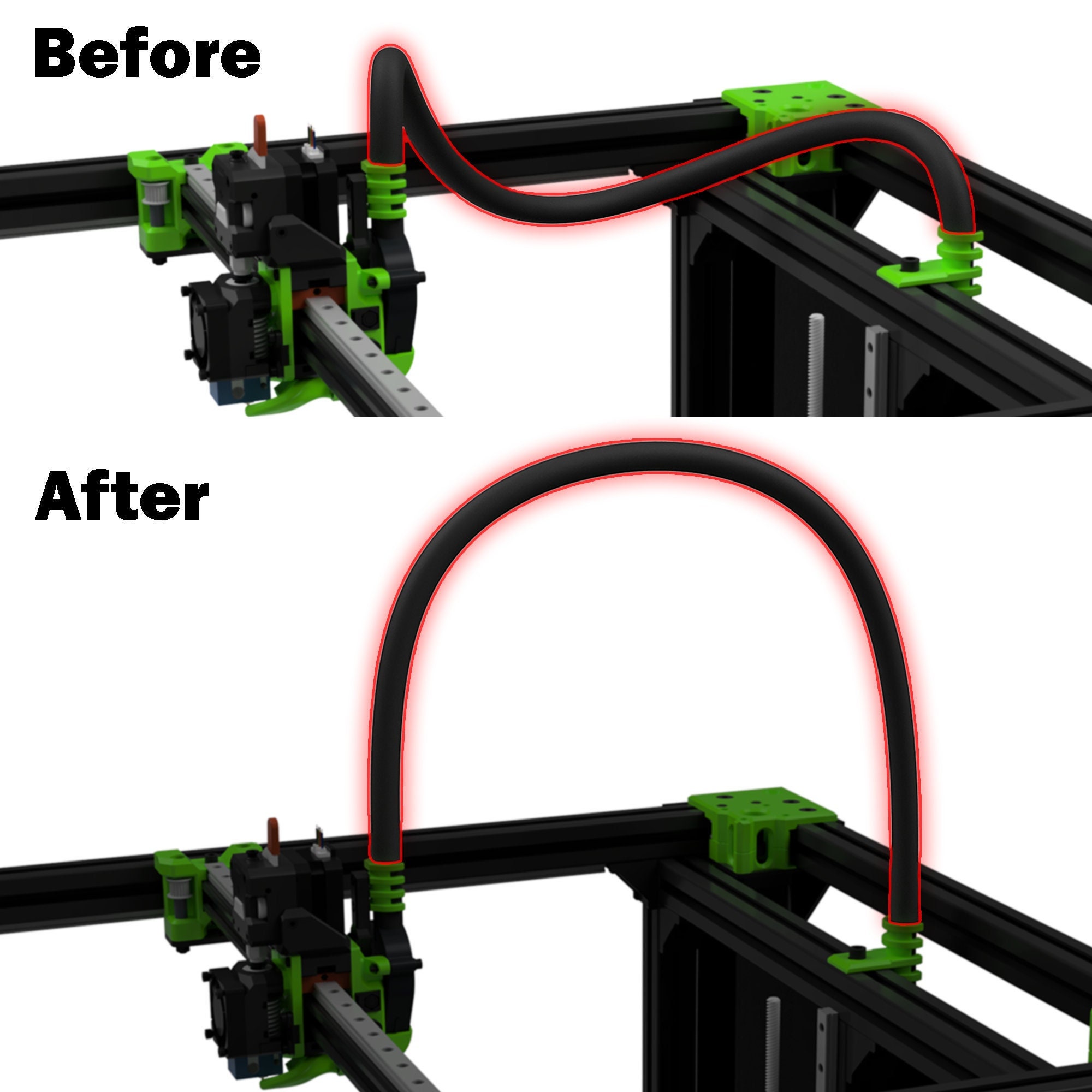 3D Printer Wire Tidy Kit Umbilical Cord for Efficient Cable Management Etsy