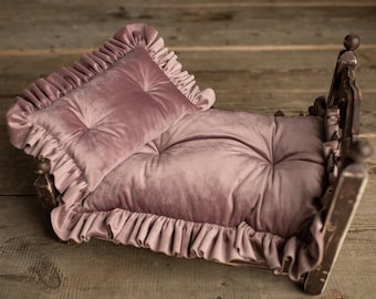 Newborn velvet Posing Bed Pillow & Pillow,Newborn Floor Poser Pillow,Newborn Bedding Prop,Newborn Photography Prop,Newborn Posing Pillow