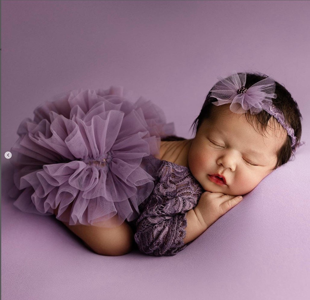 Purple Newborn Dress - Etsy
