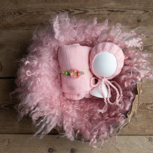 Newborn Photo props set,Posing blanket,Newborn Wrap & headband,Knitted Hat,Knitted Bonnet,Newborn Photography,Photo Prop,Newborn photo shops prop