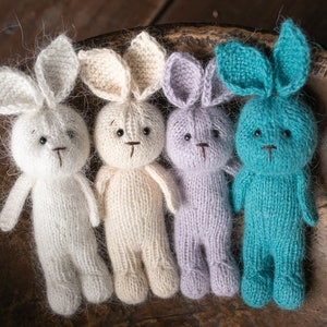 Knitted Newborn  Bunny Toy for Photography,Newborn Crochet Rabbit Toy,Newborn Photography props,Easter bunny knitted toy,Newborn Props Set