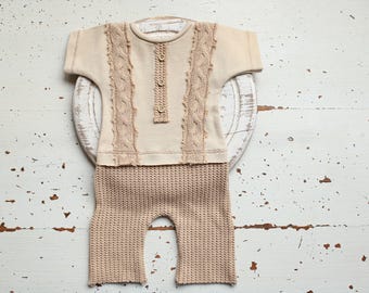 Newborn boy outfit,Newborn Photo props,Baby boy romper,babyshower gift,Coming home boy outfit, Baby boy Photo outfit,Vintage baby outfit