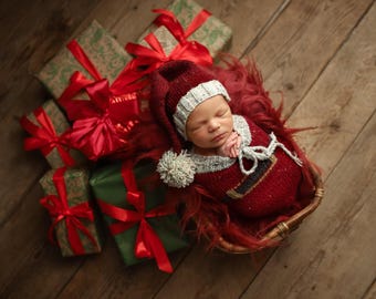 Christmas outfit newborn photo shoot,Newborn Christmas Outfit,Newborn Santa Claus,Newborn Outfit,Newborn Props Set,Newborn Photography Props