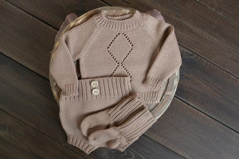Newborn Knit Romper,newborn Knited Set,newborn Socks,newborn Outfit