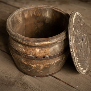 Newborn wood barrel,Newborn barrel,Newborn wooden bowl,Carved Wooden barrel,Newborn photography,Newborn photo prop,Newborn wood bucket