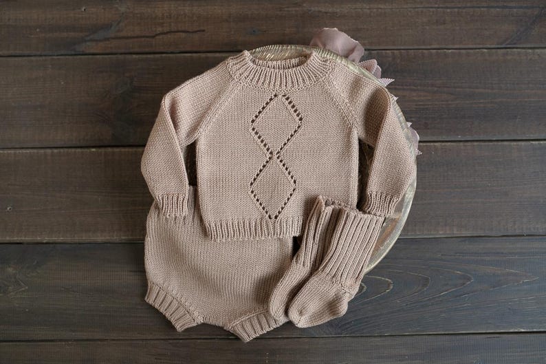 Newborn Knit Romper,newborn Knited Set,newborn Socks,newborn Outfit