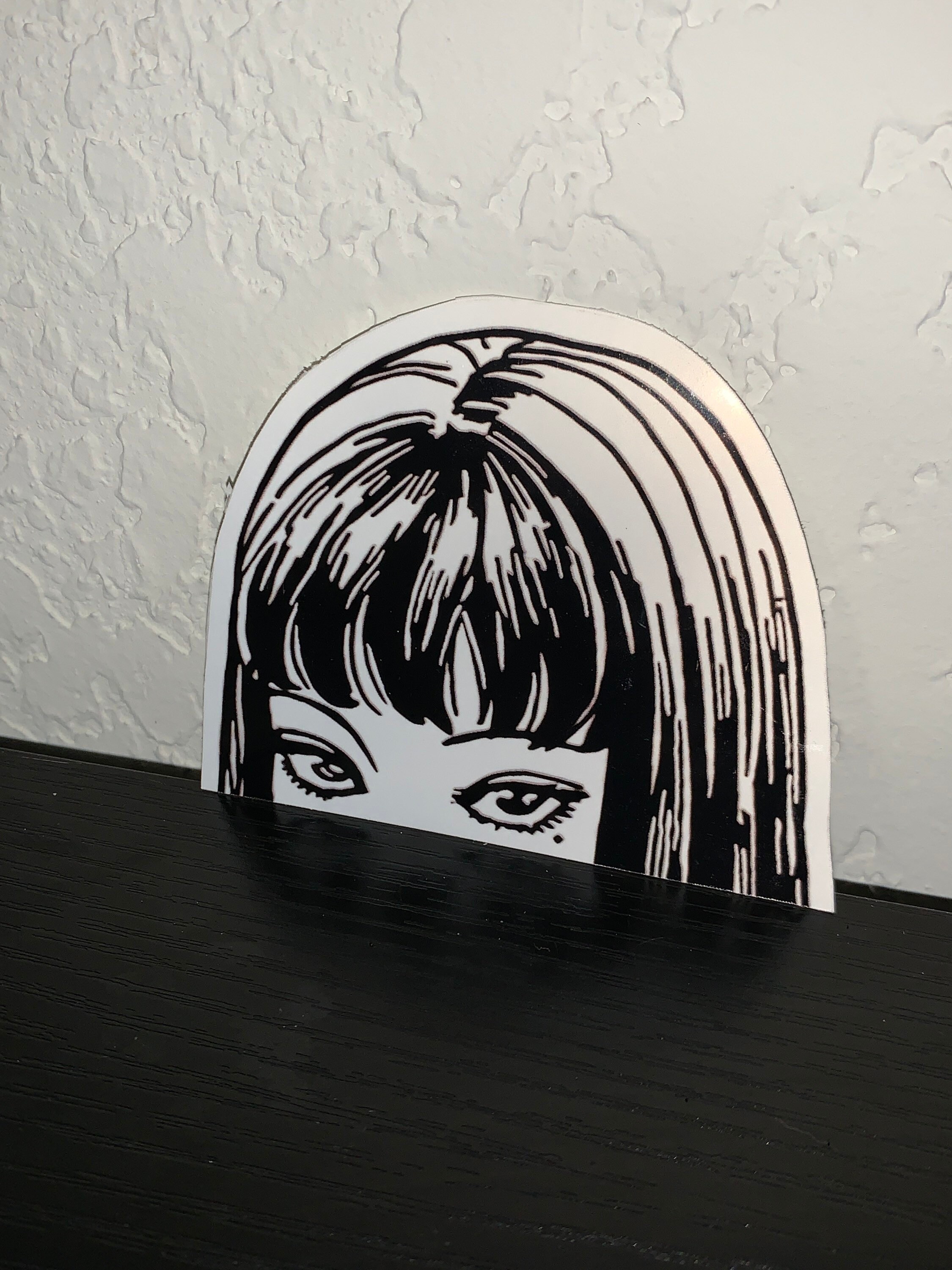 Tomie Peeker Sticker Glossy Etsy