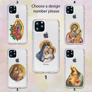 Jungfrau Maria iPhone 15 Pro Max Hülle Galaxy S23 Ultra Hülle Acrylhülle Note 20 Hülle Klare Hülle iPhone 14 Pro Max Hülle iPhone 13 Pro Max Hülle