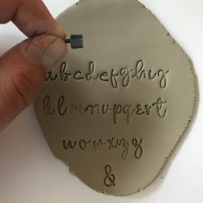 Alphabet Letter Handwritten Stamps 3d Print Polymer Clay Pottery