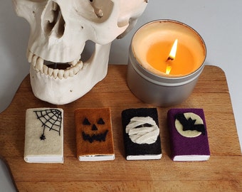 Handmade Halloween Felt Matchboxes: Spooky Decor