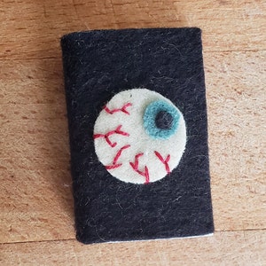 Decorative Creepy Eyeballs, Halloween Themed Matchboxes, Handmade felt covered matchboxes, candle matches, great gift idea image 5