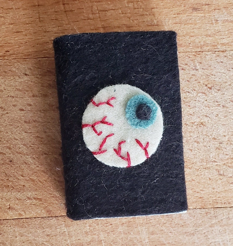 Decorative Creepy Eyeballs, Halloween Themed Matchboxes, Handmade felt covered matchboxes, candle matches, great gift idea image 5