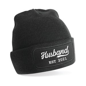 New Husband Beanie Hat, Gift Hat For Husband Birthday and Christmas Present, Anniversary Gift For Husband To Be Winter Hat Personalised Gift