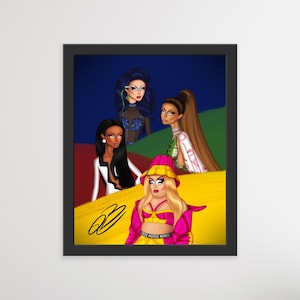 RuPaul&#39;s Drag Race Season 15 Art Print: Sasha Colby, Anetra, Luxx Noir, Mistress Isabelle