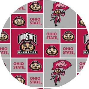 Ohio State Scrub Cap FAST FREE Shipping USA Made Unisex Surgical Cap or Adjustable Euro Style Long Hair Surgical Cap w/ Optional Buttons