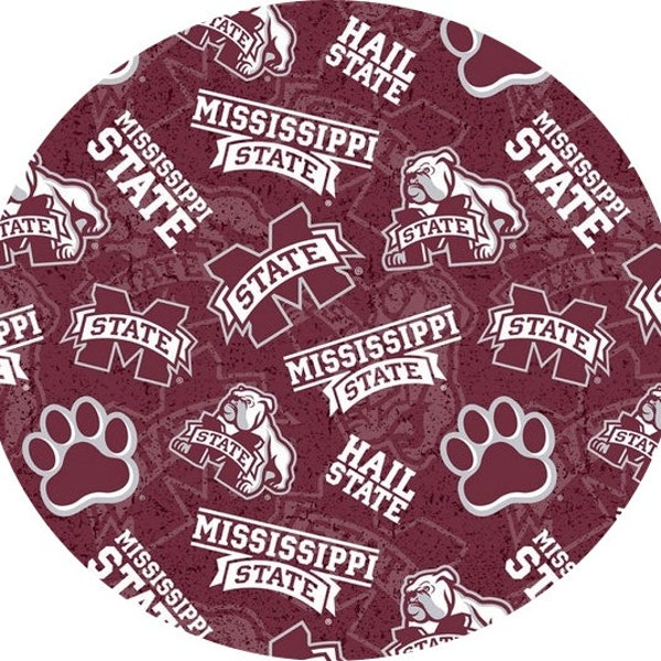 Mississippi State Scrub Cap FAST FREE Shipping USA Made Unisex Surgical Cap Adjustable Bouffant Surgical Cap w/ Optional Buttons