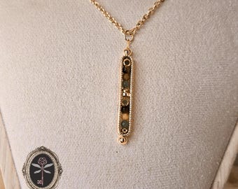 Manifest Wealth & Confidence Necklace | Good Luck Crystal Jewelry Green Aventurine, Citrine, Tiger’s Eye | Abundance, Protection, Success