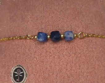 Mental Clarity & Stress Relief Bracelet | Sodalite Jewelry | Calm, Focus, Emotional Balance | Throat Chakra Healing Gift | Speak Your Truth