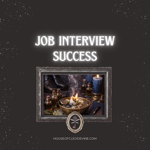 Job Interview Success Spell | Get Hired Energy | Win The Job | Digital PDF Employment Work Service