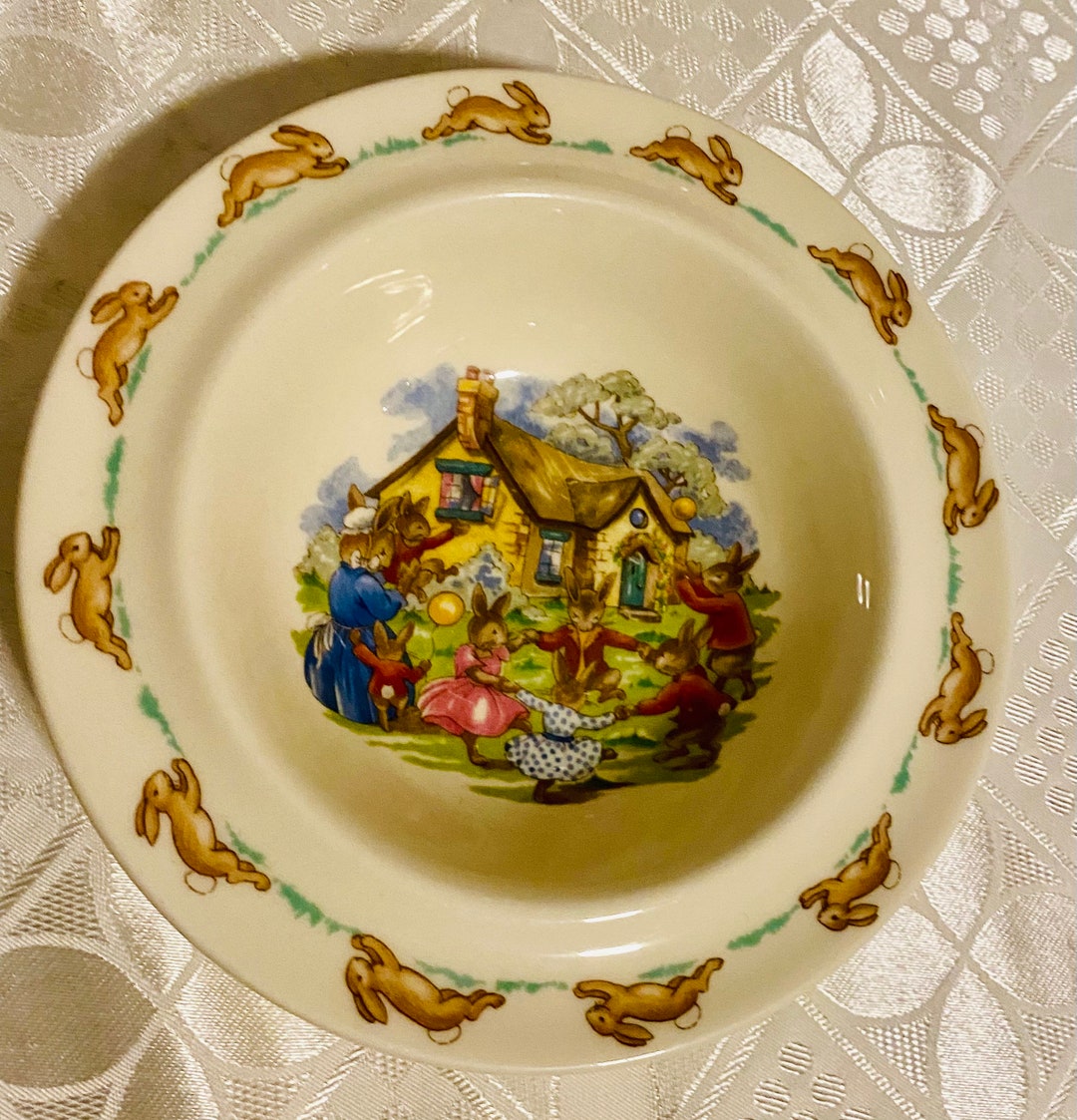 Vintage Royal Doulton Bunnykins Baby Cereal Bowl Etsy