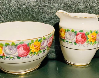 Gladstone “Rosemary” milk jug and sugar bowl