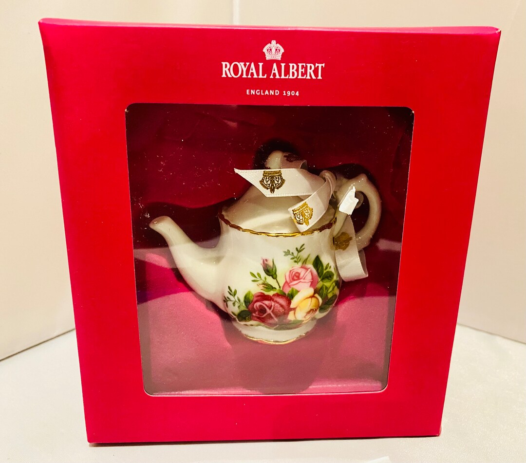 Royal Albert Old Country Roses Miniature Teapot Hanging Etsy