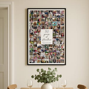 30th Birthday Photo Collage Gift: Personalised Milestone Print
