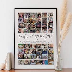 Personalised 30th Gifts for Him, 30th Birthday Gift for Husband, 30th Birthday Gift for Son, Birthday Gifts for him, Photo Gifts for men