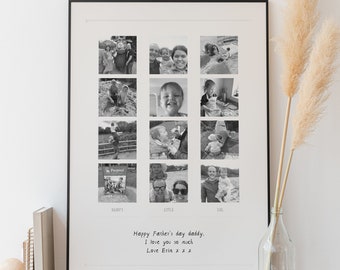 Personalised Father's Day Photo Collage Print: Sentimental Dad Gift