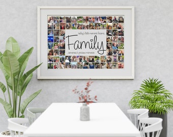 Personalised Family Collage, Photo Collage Gifts, Photo Gifts, Personalised Gifts, Family Wall Art, Large Photo Canvas, Family Photo Collage