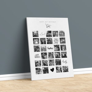 Personalised 60th Birthday Photo Collage Gift