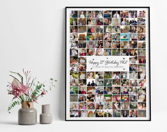 Personalised 21st Birthday Photo Collage - Canvas Print