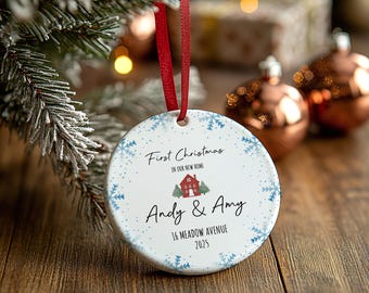Personalised First Christmas New Home Ceramic Ornament Keepsake