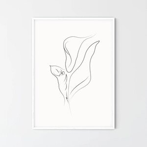 Flower line, Minimal Flower Line, Flower Line Poster, Minimalist Print, Flower Line Drawing, Flower Line Art, Modern Printable Art