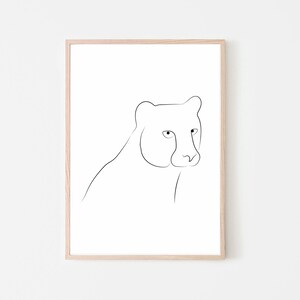 Cougar One Line, Minimal Cougar Line, Cougar Line Poster, Minimalist Print, Cougar Drawing, Cougar Line Art, Modern Printable Art