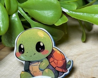 Cute Chibi Turtle Pin, Cute Turtle Pin